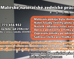 Malířské a natěračské práce Brno - Růžička