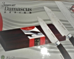 Sada 3 ks nožů Damascus Design + box